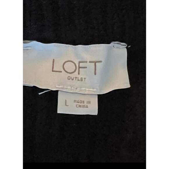 Loft Women's Open Front Cardigan Sweater Black Medium Soft and Cozy - Picture 5 of 8